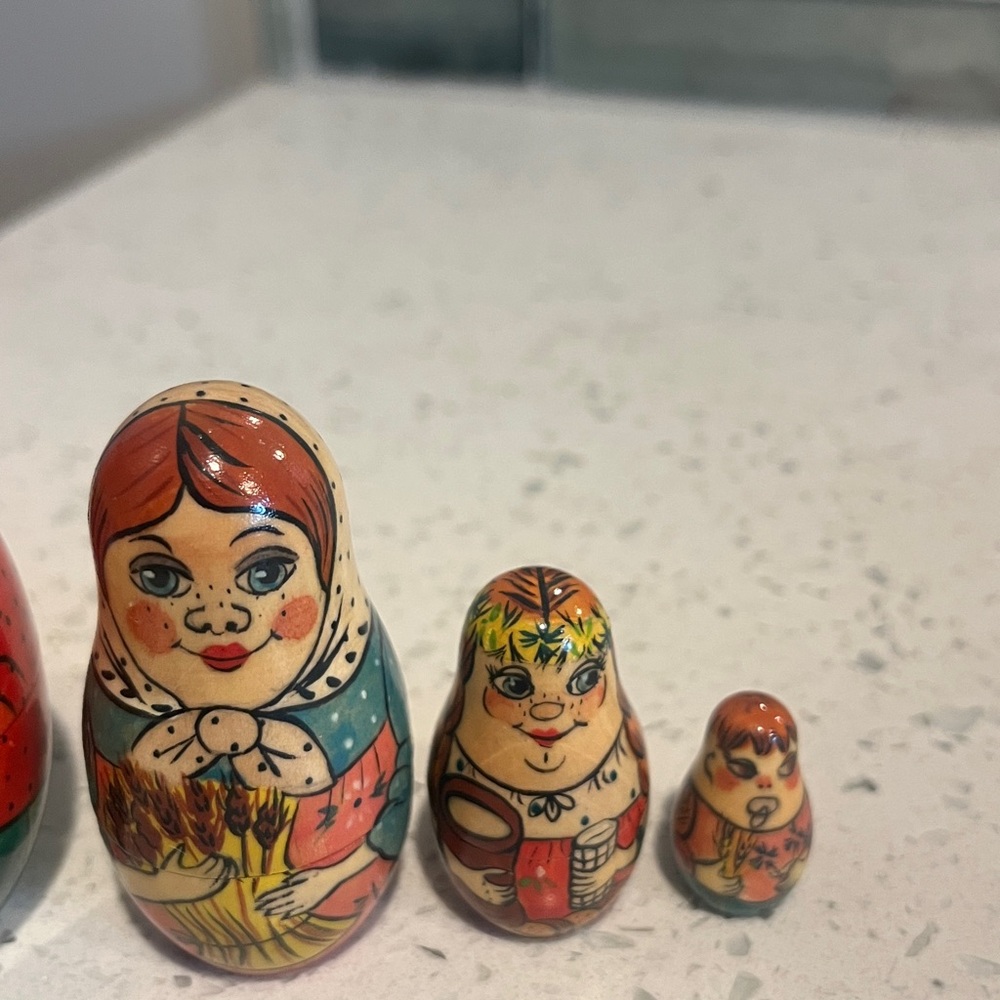 Matryoshka Russian Nesting Dolls -Vintage 1993 -Signed - Picture 15 of 17